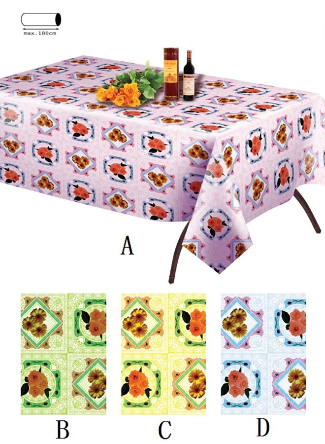 PVC or PEVA WITH NONWOVEN or FLANNEL TABLECLOTH