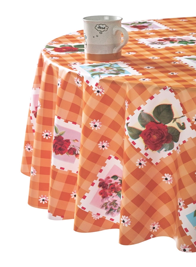 PVC or PEVA WITH NONWOVEN or FLANNEL TABLECLOTH