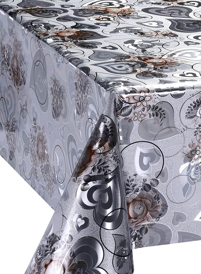 PVC Double gold or silver printing embossing tablecloths