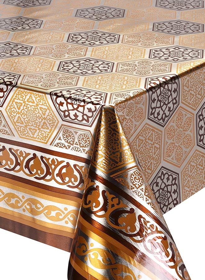 PVC Double gold or silver printing embossing tablecloths